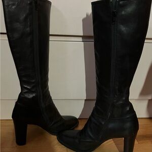 Super sexy Enrico Antonori Black Leather tall Boots